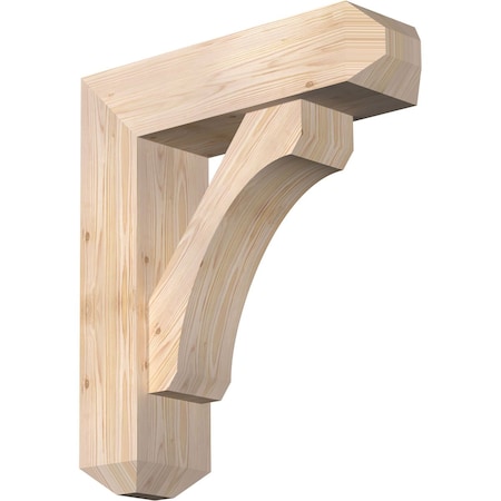 Ekena Millwork Legacy Craftsman Smooth Bracket w/ Offset Brace, Douglas Fir, 7 1/2"W x 26"D x 30"H BKT0806X26X30LEC04SDF